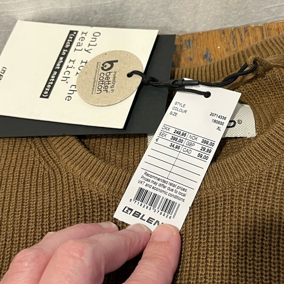 🤎BLEND Brown Cotton Crewneck Sweater – Size XL - Picture 2 of 9